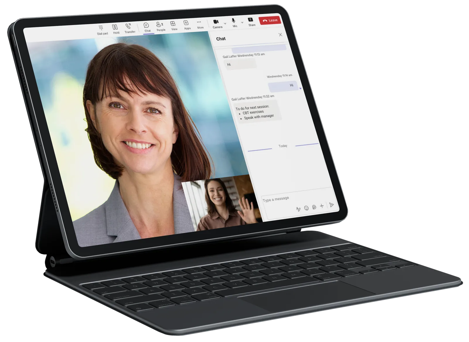 Life Street platform on iPad with keyboard